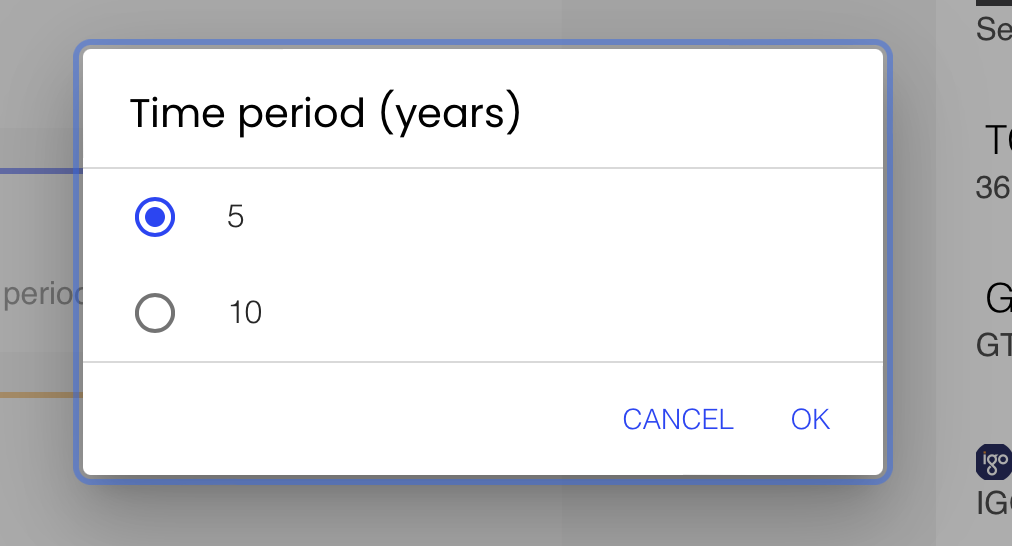 Time Period to calculate over